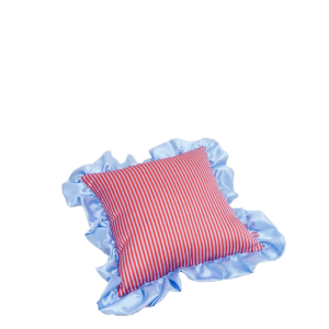Thin Stripes red and sky blu - cuscino